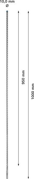 Hammerbohrer Ø10mm SDSplus 950/1005mm f.Beton f.Stein