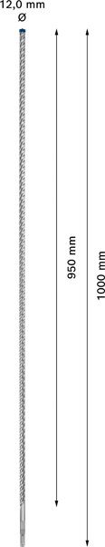 Hammerbohrer Ø12mm SDSplus 950/1005mm f.Beton f.Stein