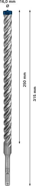 Hammerbohrer Ø16mm SDSplus 250/315mm f.Beton f.Stein