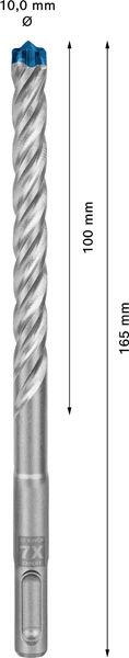 Hammerbohrer Ø10mm SDSplus 100/165mm f.Beton f.Stein