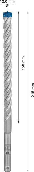 Hammerbohrer Ø12mm SDSplus 150/215mm f.Beton f.Stein