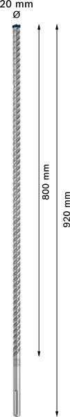 Hammerbohrer Ø20mm SDSmax 800/920mm f.Beton