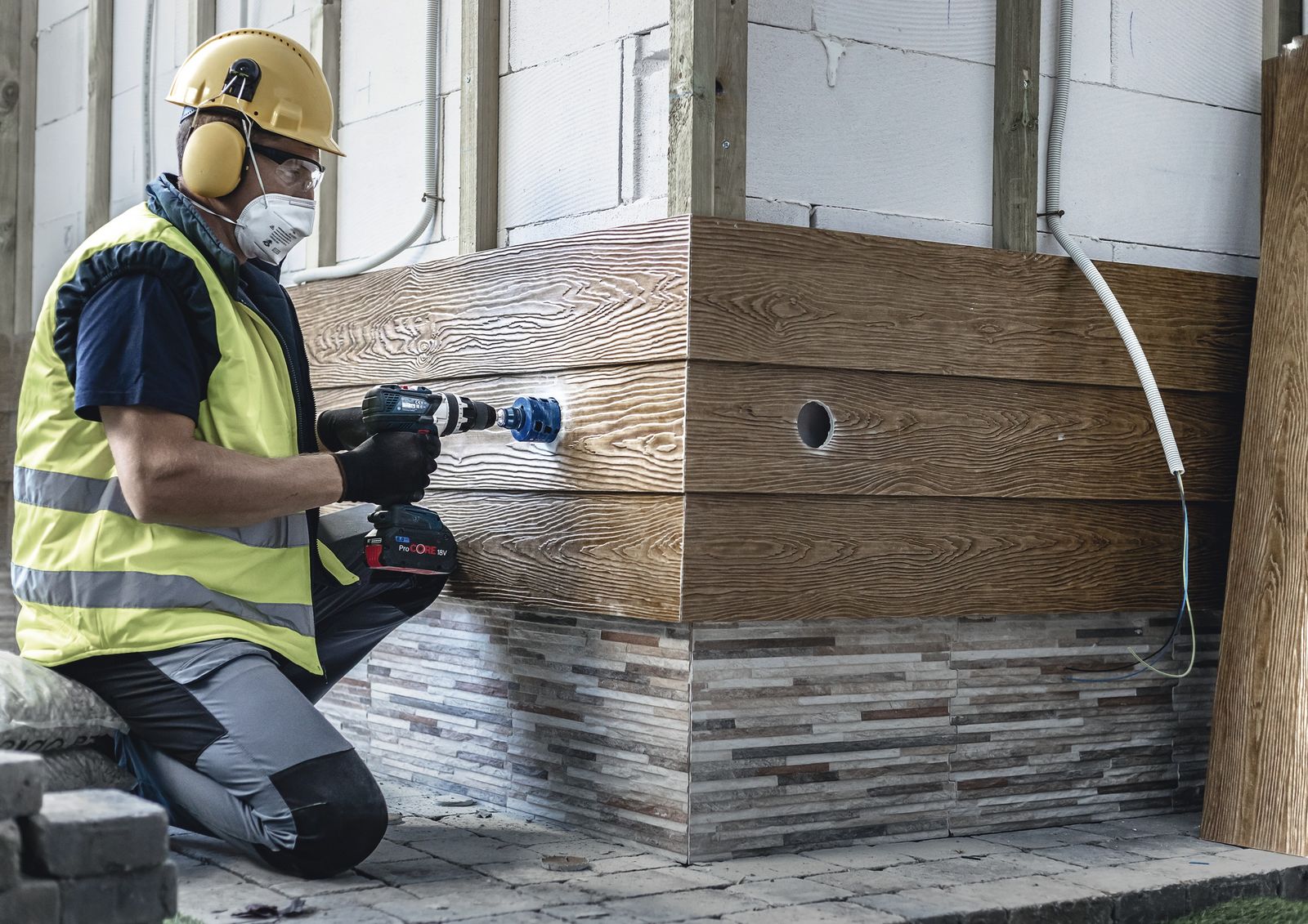 Lochsäge Ø40mm T60mm Sechskant Holz Geeignet für Holz