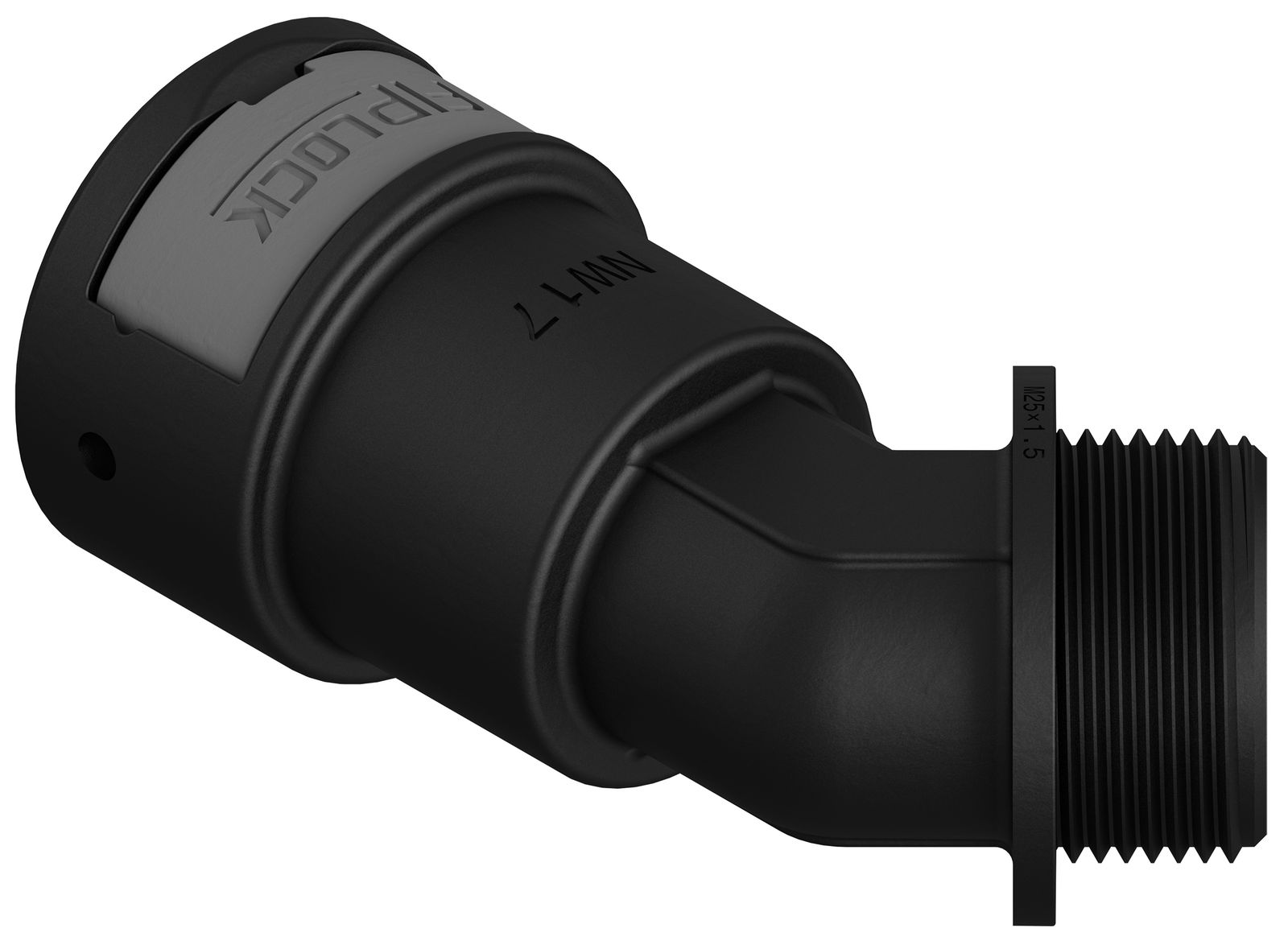 Wellrohrverschraubung PA Ø23mm M25x1,5 IP68 Polyamid (PA) M25 x 1,5 45°Wink Gew