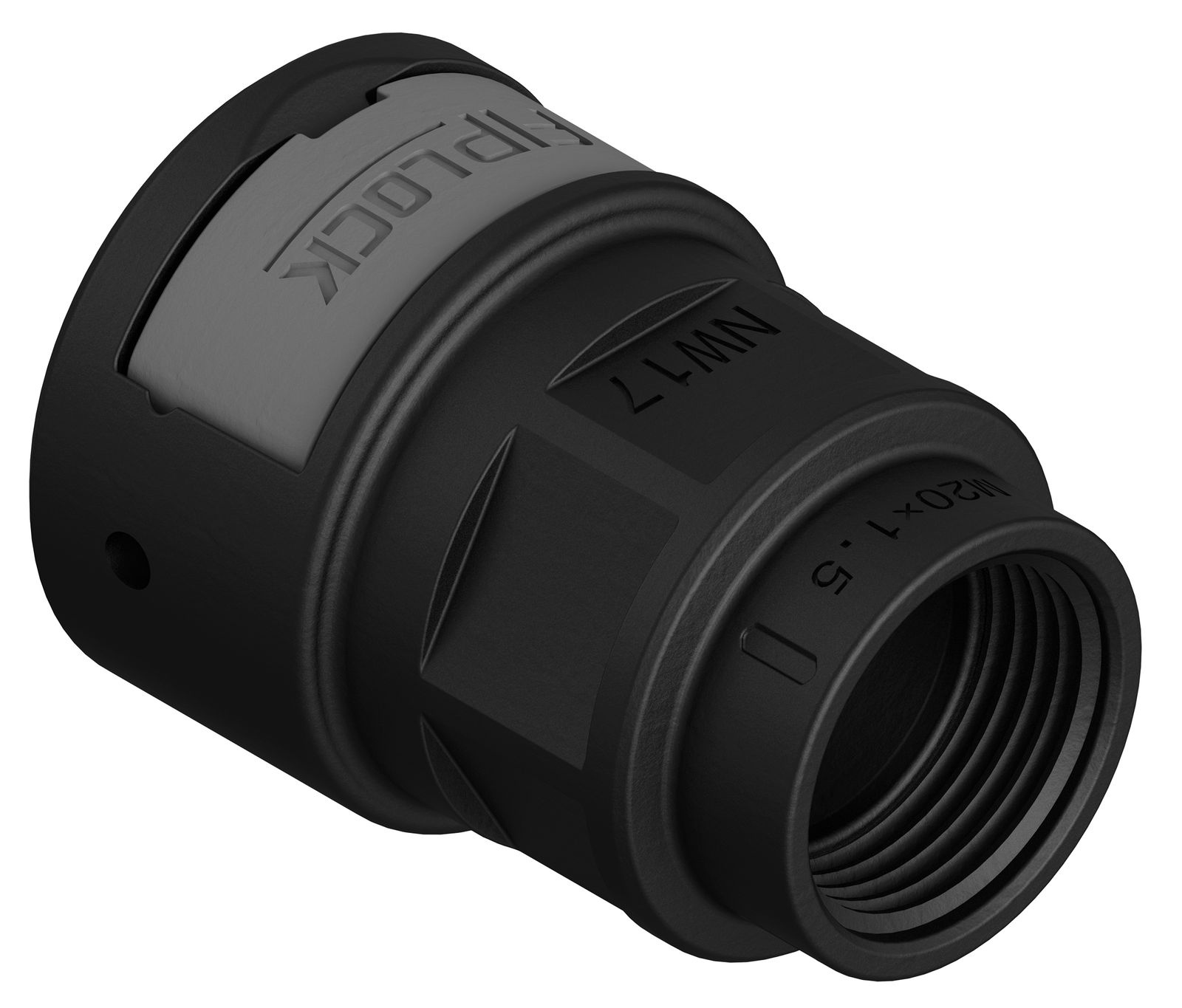 Wellrohrverschraubung PA Ø48mm M63x1,5 IP68 Polyamid (PA) ger Gew 10mm