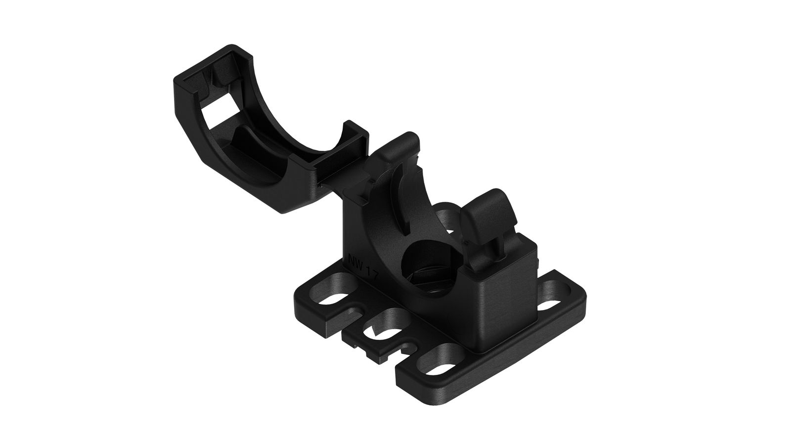 Abstandsschelle 1f Ø17mm einlappig Kst hfr