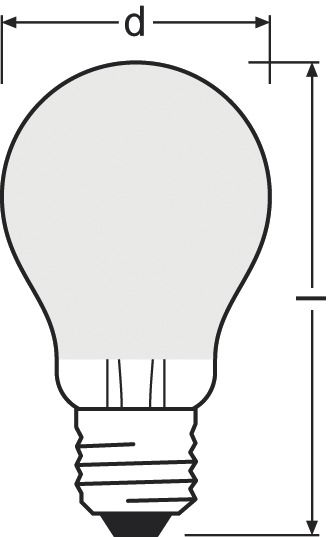 LED-Lampe FM E27 A60 6,5W 2700K 806lm E Filamentlampe ws mattiert 300° AC