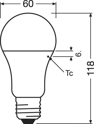 LED-Lampe E27 A100 13W 2700K 1521lm F ws mattiert 200° AC Ø60x118mm 220-240V