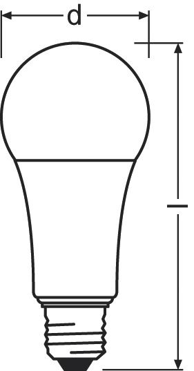 LED-Lampe E27 A100 14W 2700K 1521lm F ws mattiert 220° AC Ø60x115mm 220-240V