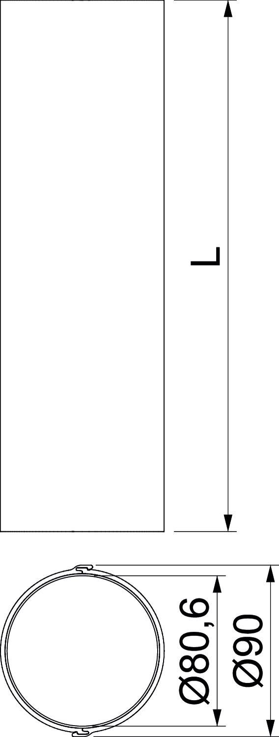 Rohrschott-BS PYROCOMB Ø81mm 300mm