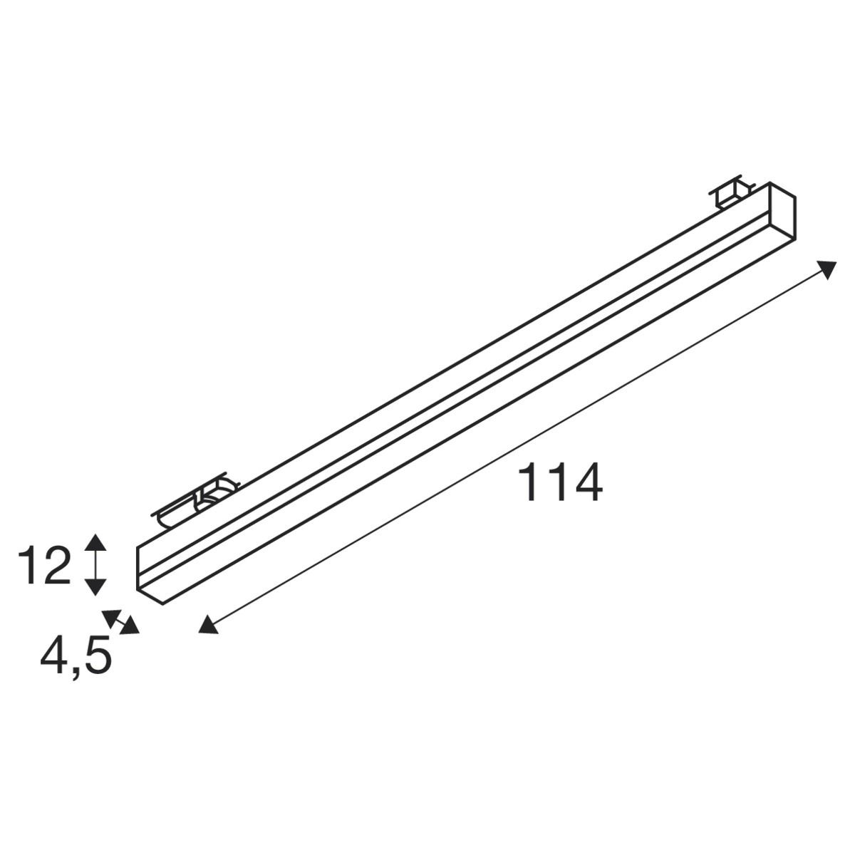 LED-Schienenstrahler 39W 3000-4000K 1LED 3000lm Konv Dimmung DALI Alu IP20 sw mt