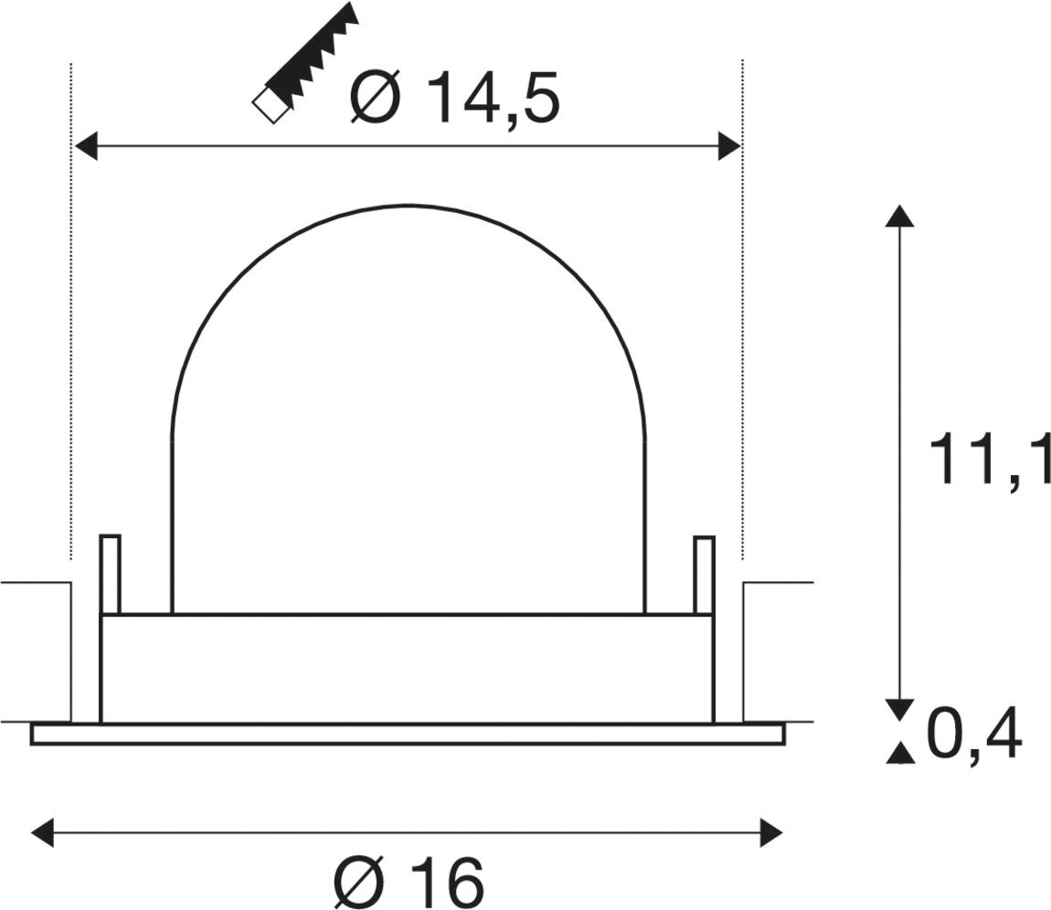 LED-Einbaustrahler 25,4W 3000K 2300lm Konv ws mt 1LED Alu IP20 RF:matt