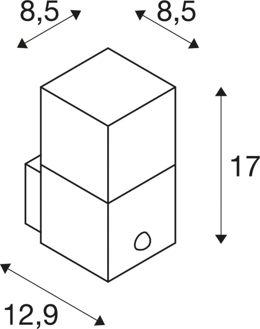 LED-Sensorleuchte 11W anth IP44 E27 BWM 85x170x129mm