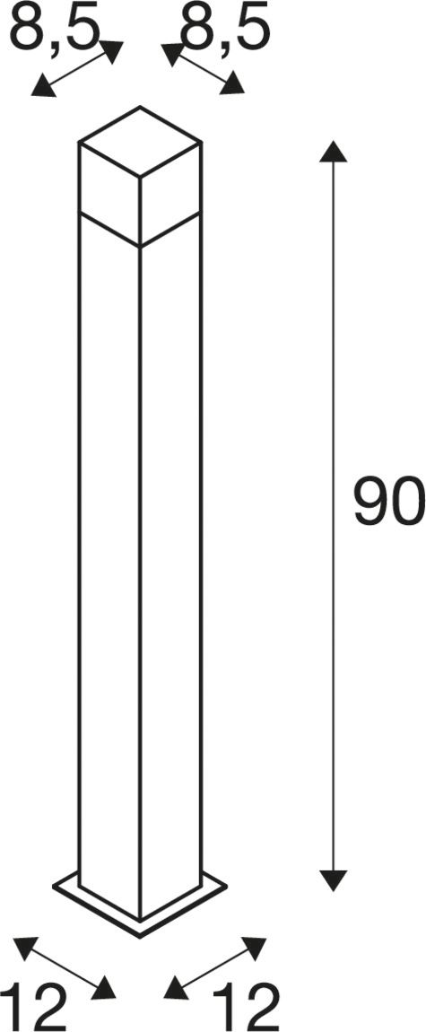 LED-Stehleuchte 11W direkt anth 1LED E27