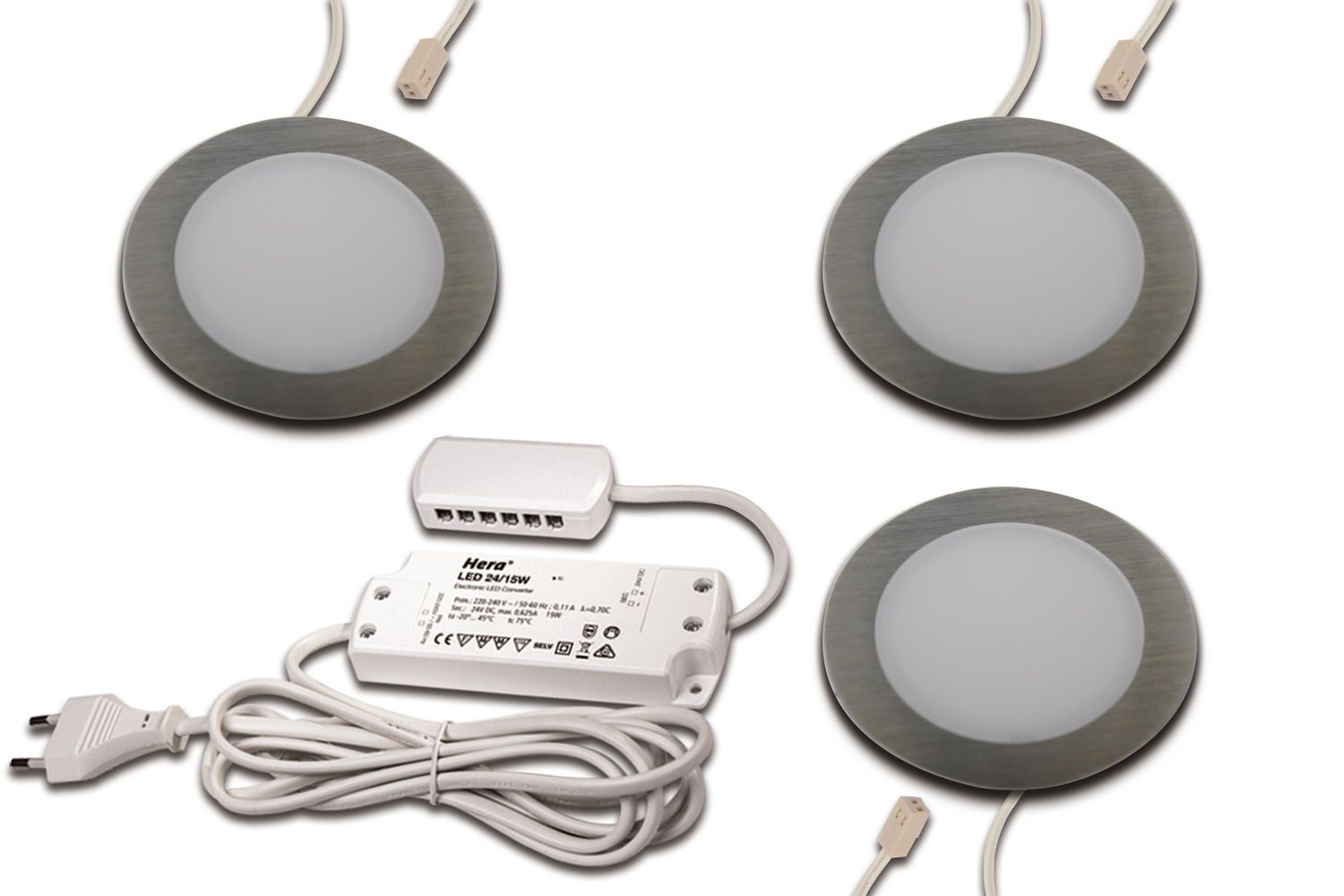 LED-Einbaustrahler 3W 3000K 225lm Konv edst mt 1LED Alu IP20 Ø/EB58mm