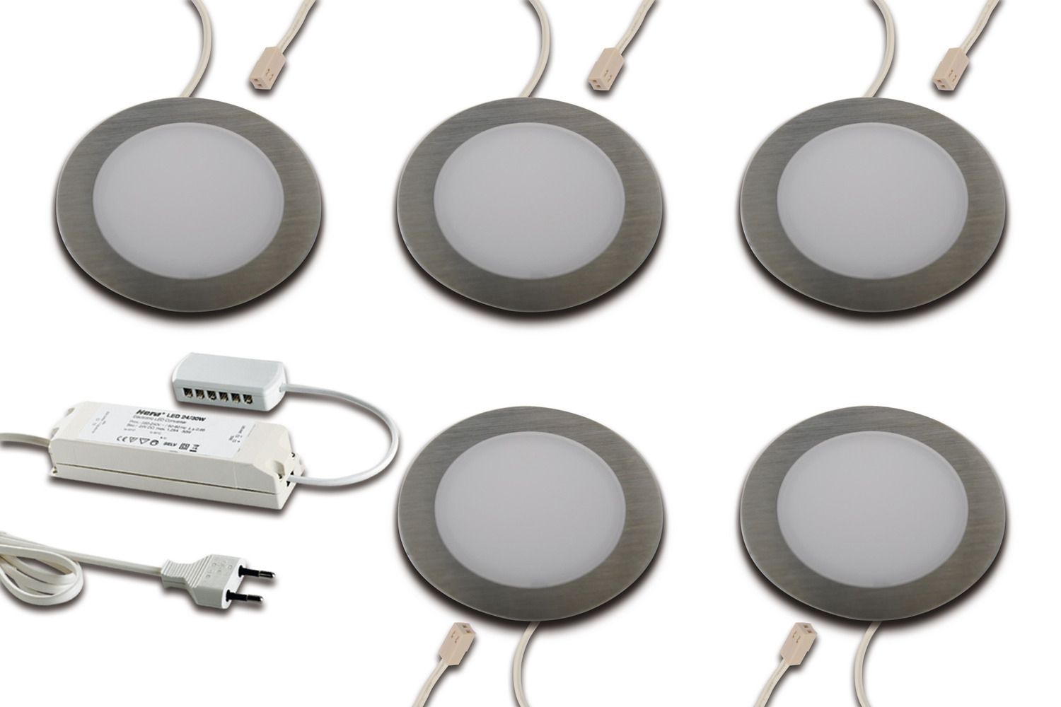 LED-Einbaustrahler 3W 4000K 1125lm Konv edst 1LED Alu IP20 mt Ø/EB58mm