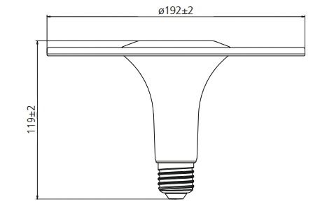 LED-Lampe E27 10W 4000K 1000lm F dim ws kl dimmbar Ø192x119mm 220-240V
