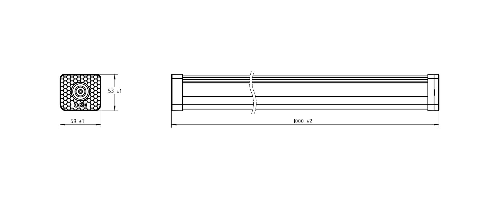 LED-Anbauleuchte KATLA ONE 32W 4000K 3500lm Konv IP65 1000x59x58mm