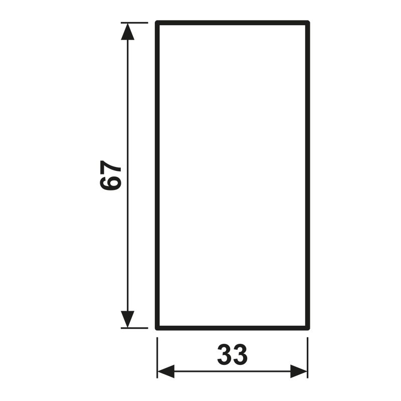 Halbblende Blindabd 1f CD sw einrasten m.Aufdr
