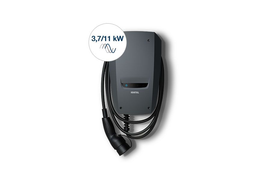 Wallbox 11kVA 3ph L7,5m 1f 11kW/Ladep IP54 250,5x391,5x165mm Wandmont Kst IK10