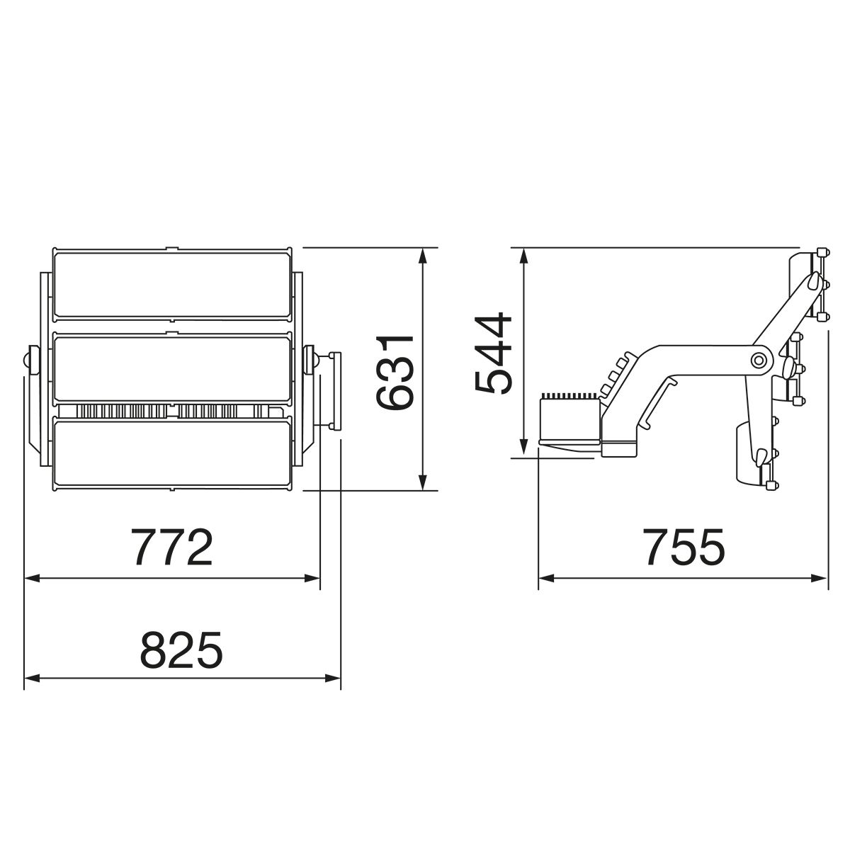 LED-Anbaustrahler 1450W 5700K 125000lm Konv 1LED Alu IP66 graphit mt Direktans