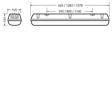 Ex-Anbauleuchte 32W Kst LED 2 22 IP66 4800lm LED nicht austauschbar