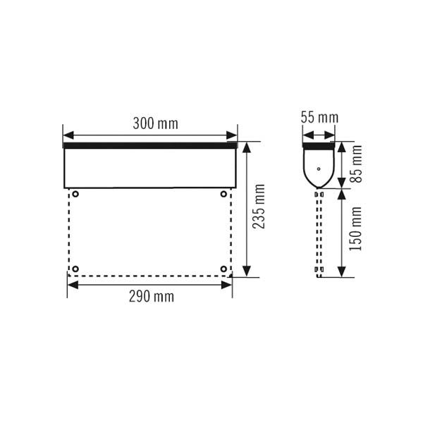 LED-Sicherheitsleuchte 3W IP40 Deckenanb 25m 1LED eins/zweis auto.Selbstt dezentr
