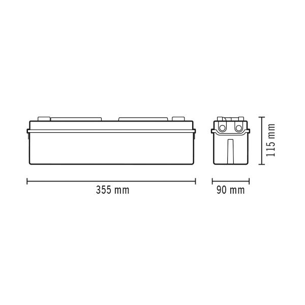 LED-Sicherheitsleuchte 3W IP54 1LED Wand/Decke 14m eins/zweis auto.Selbstt