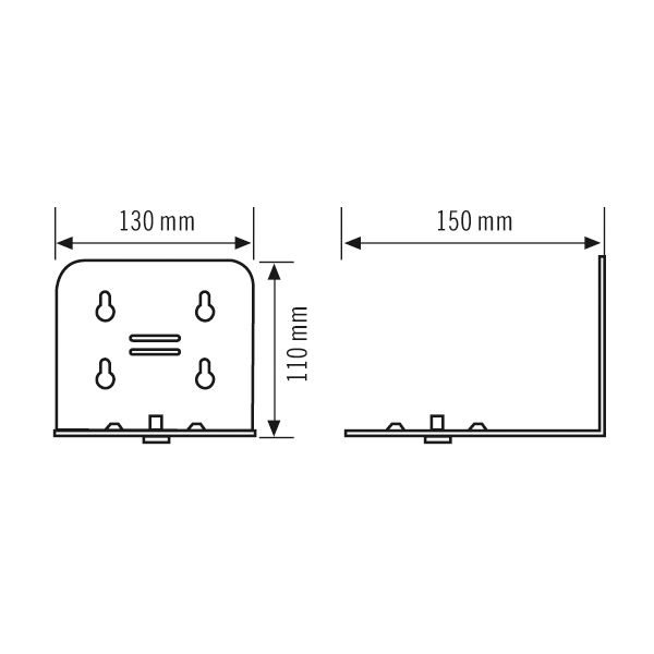 Montageplatte sw Edst L150mm B130mm H110mm