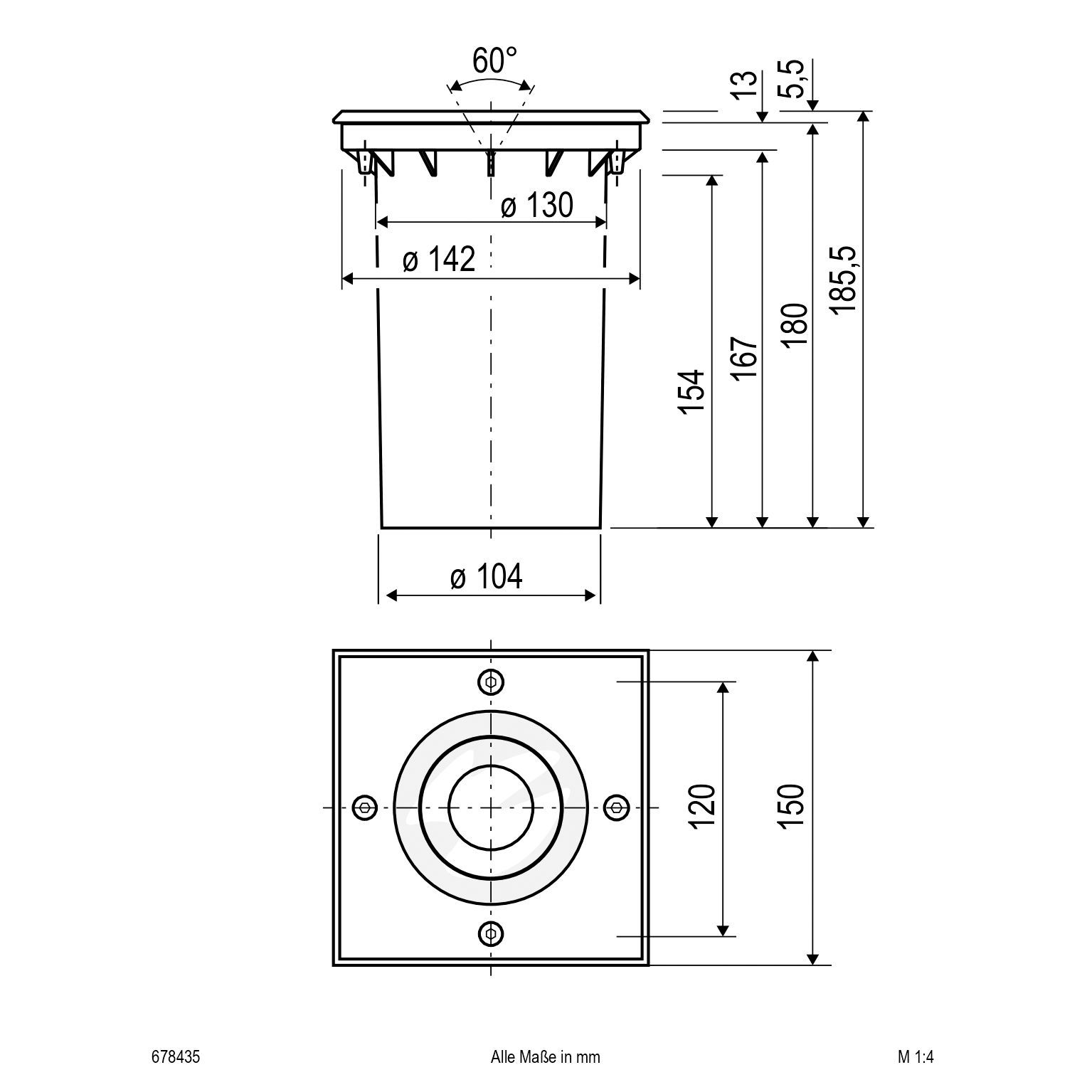 Bodeneinbauleuchte HV 35W 230V IP67 GU10 edst