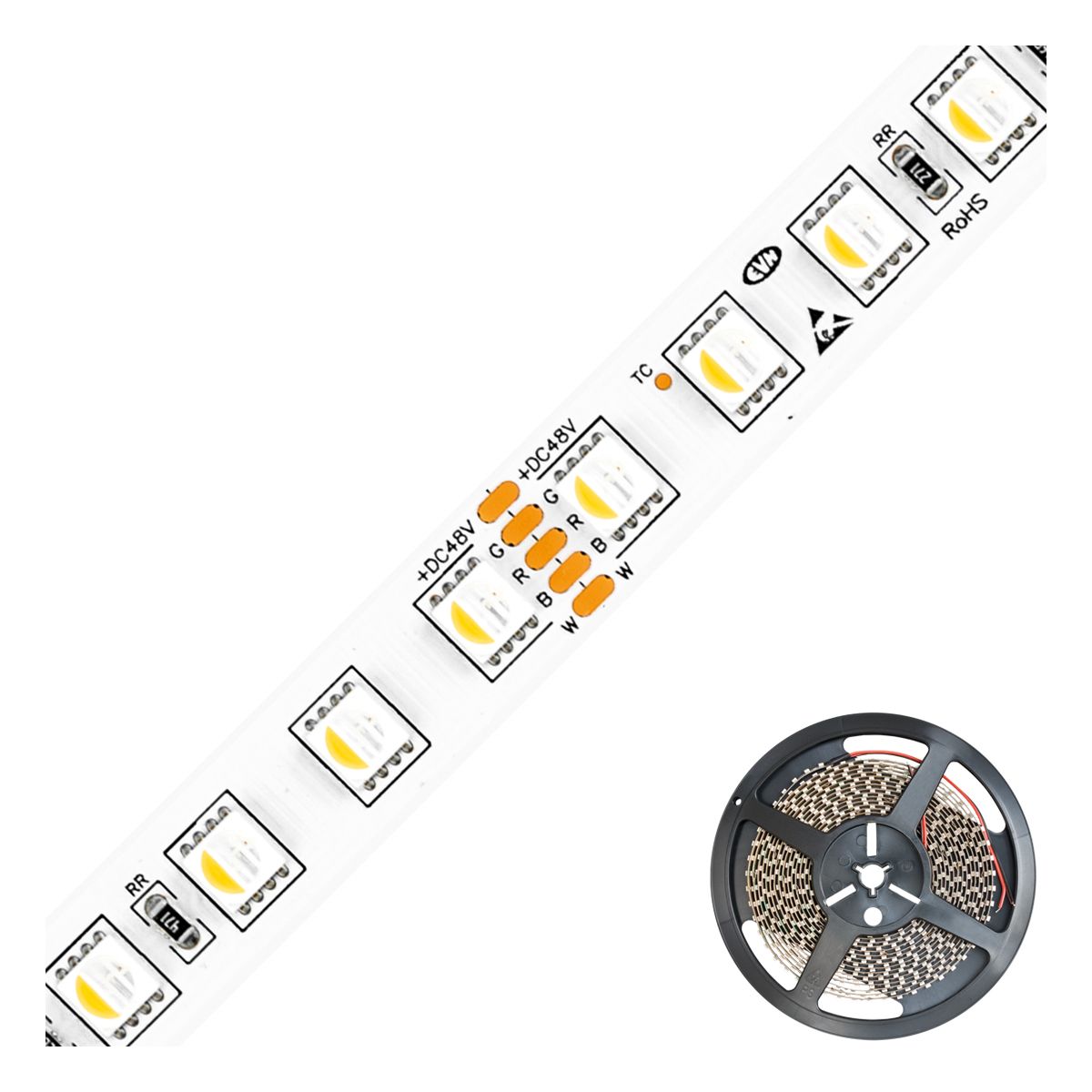 LED-Lichtband 16W/m rgbw 4000K 84Stk/m IP20 LED nicht austauschbar 5000mm DC