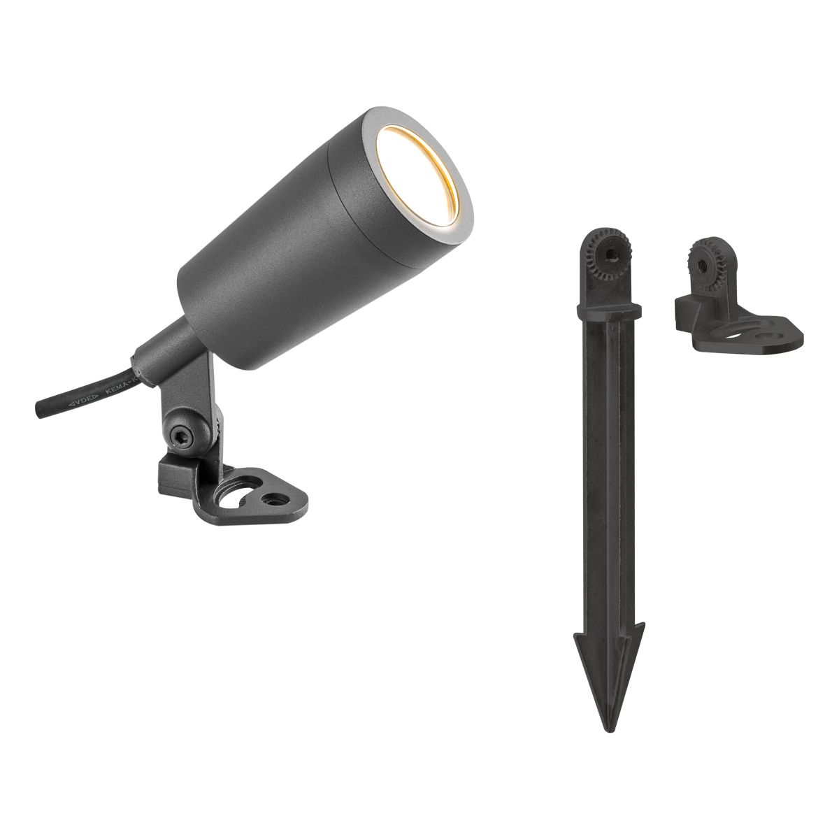 LED-Wegeleuchte 4,6W IP65 3000K 390lm anth 1LED GU10 Edst Gl_tr