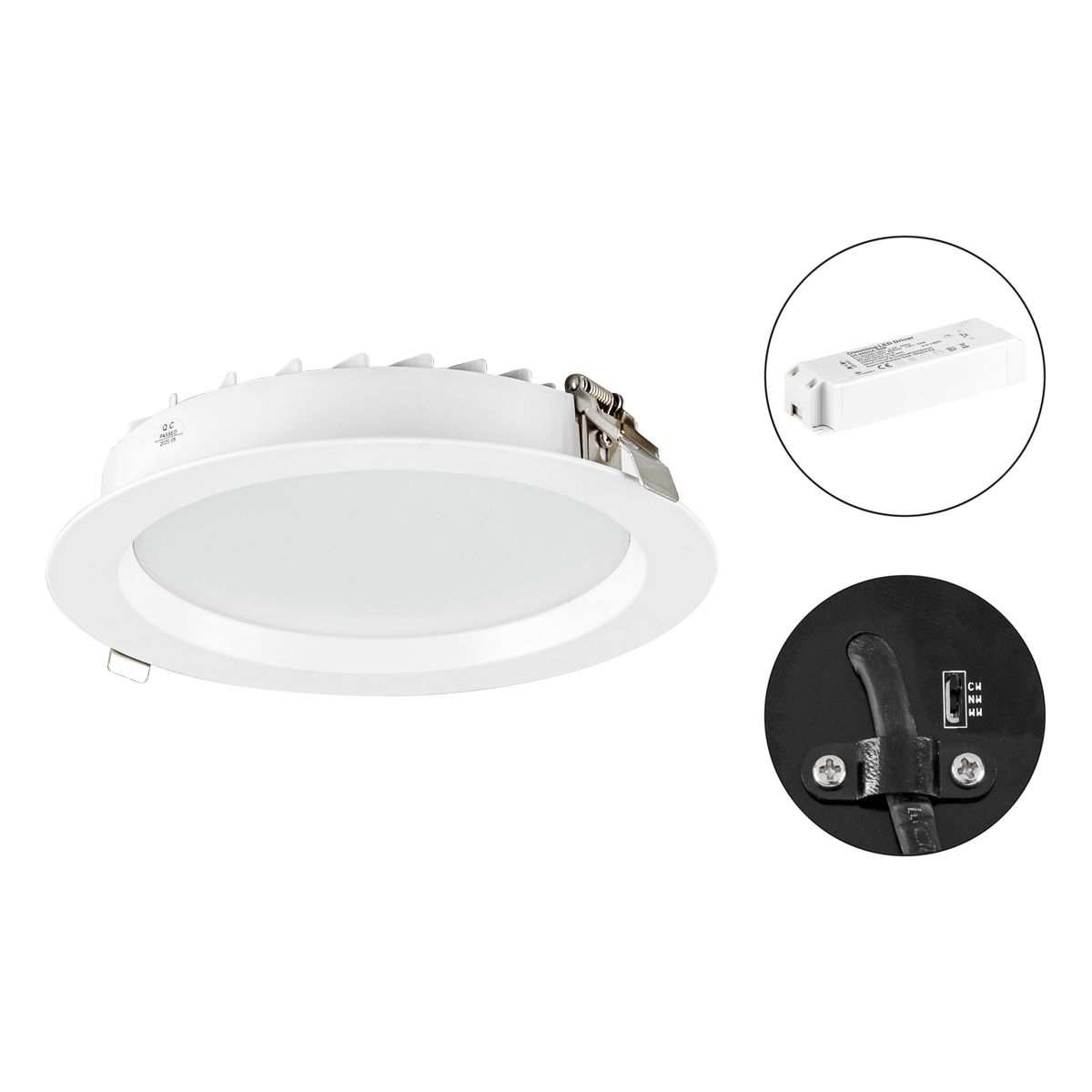 LED-Einbaustrahler 35W 3000-5700K 3800lm Konv Dimmung DALI 1LED Alu IP54 ws mt