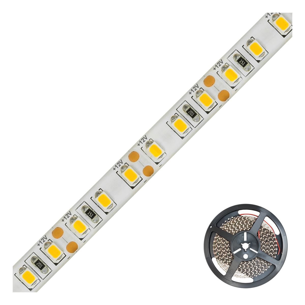 LED-Lichtband 9,6W/m ws 3000K 120Stk/m IP54 LED nicht austauschbar 5000mm DC
