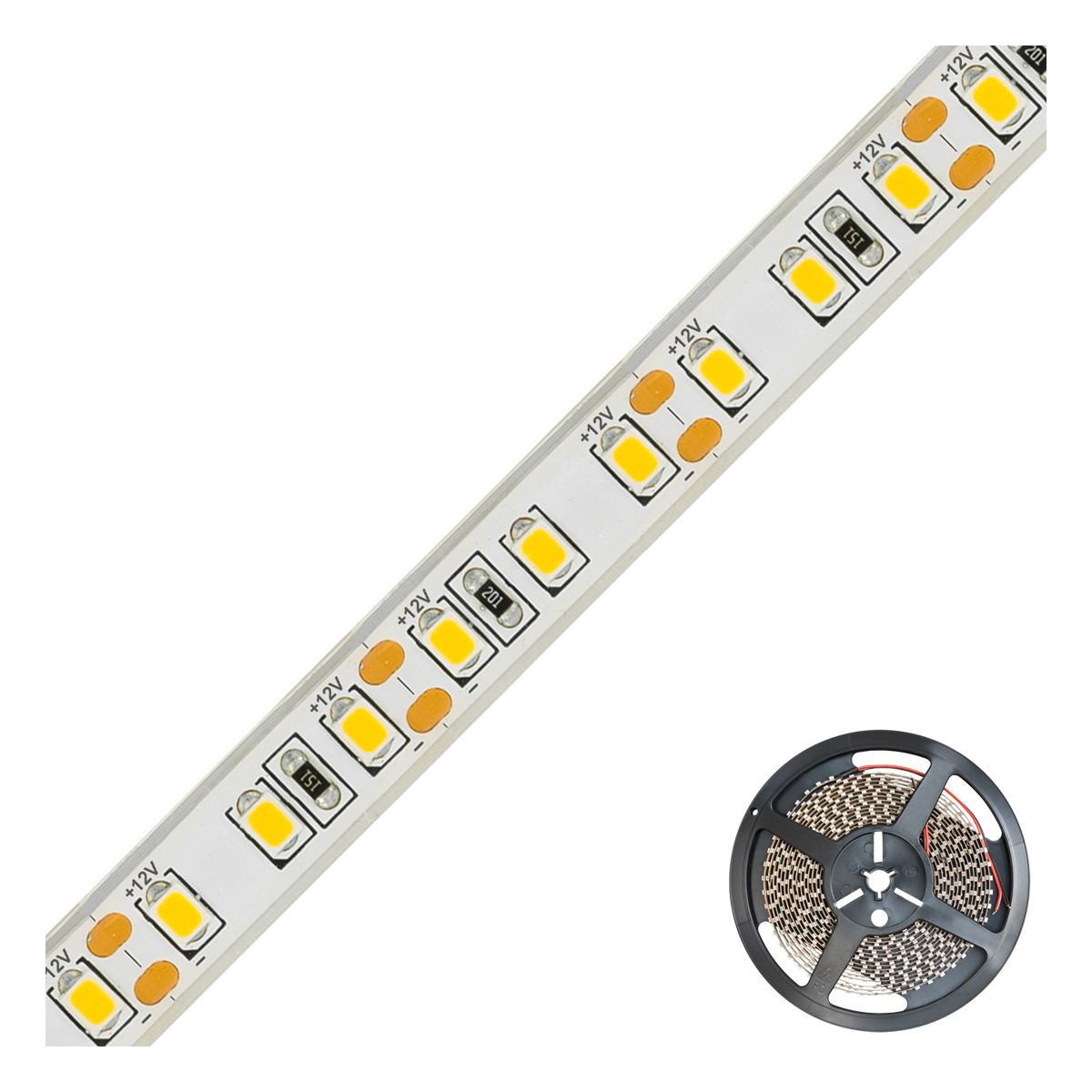 LED-Lichtband 9,6W/m ws 3000K 120Stk/m IP67 LED nicht austauschbar 5000mm DC