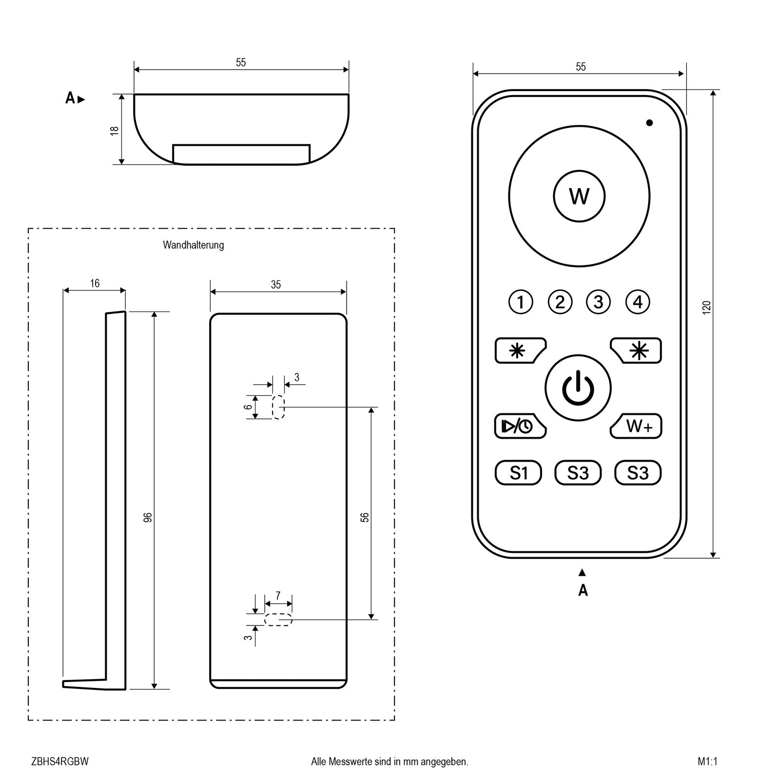 Funksender 2400MHz IP20 Batt