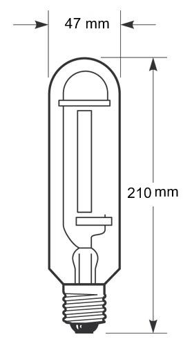 Natriumdampflampe 150W E40 2000K Röhre einseitig gesockelt extZündg.erf.