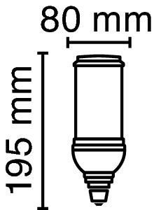 LED-Lampe E27 41W 4000K 6000lm C kl ws 360° AC Ø80x195mm 220-240V