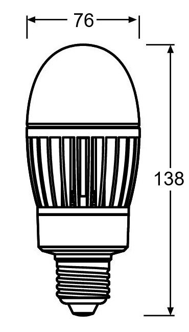 LED-Röhrenlampe E27 14,5W 4000K 2000lm D kl ws 360° AC Ø75x145mm 220-240V