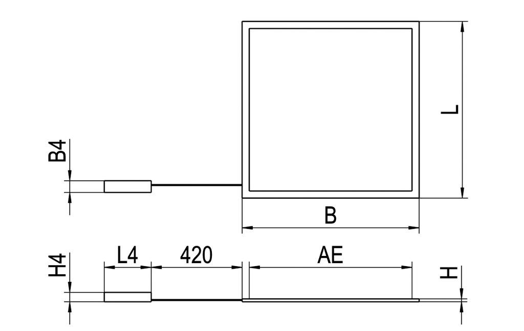 LED-Panel 620x620mm 33,3W 3000-4000K ws 4015lm Konv IP20