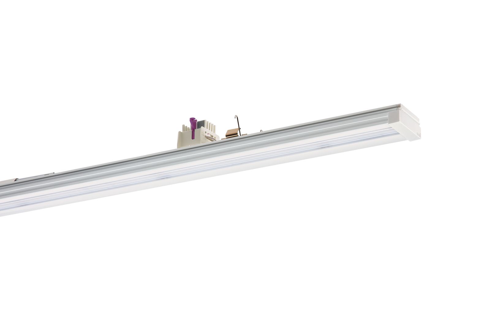 LED-Geräteträger 73W 3000K 9600lm 1LED Konv elektr.Trafo IP54 ws 67x2000x66mm