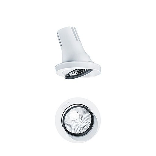 LED-Einbaustrahler 35W CARDAN 4000K 1LED 3000lm Konv Dimmung DALI Alu IP20 ws mt