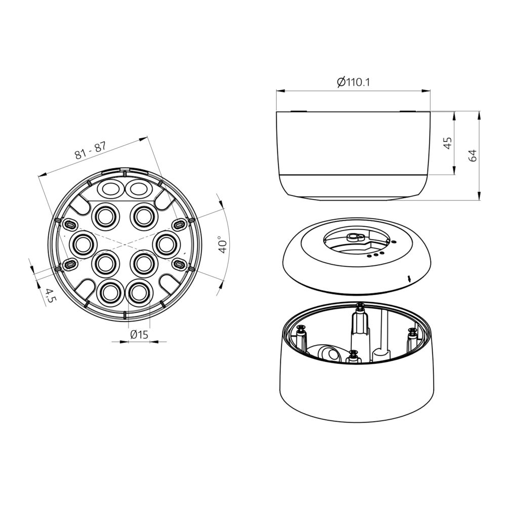Aufputzgehäuse ws Zubehör