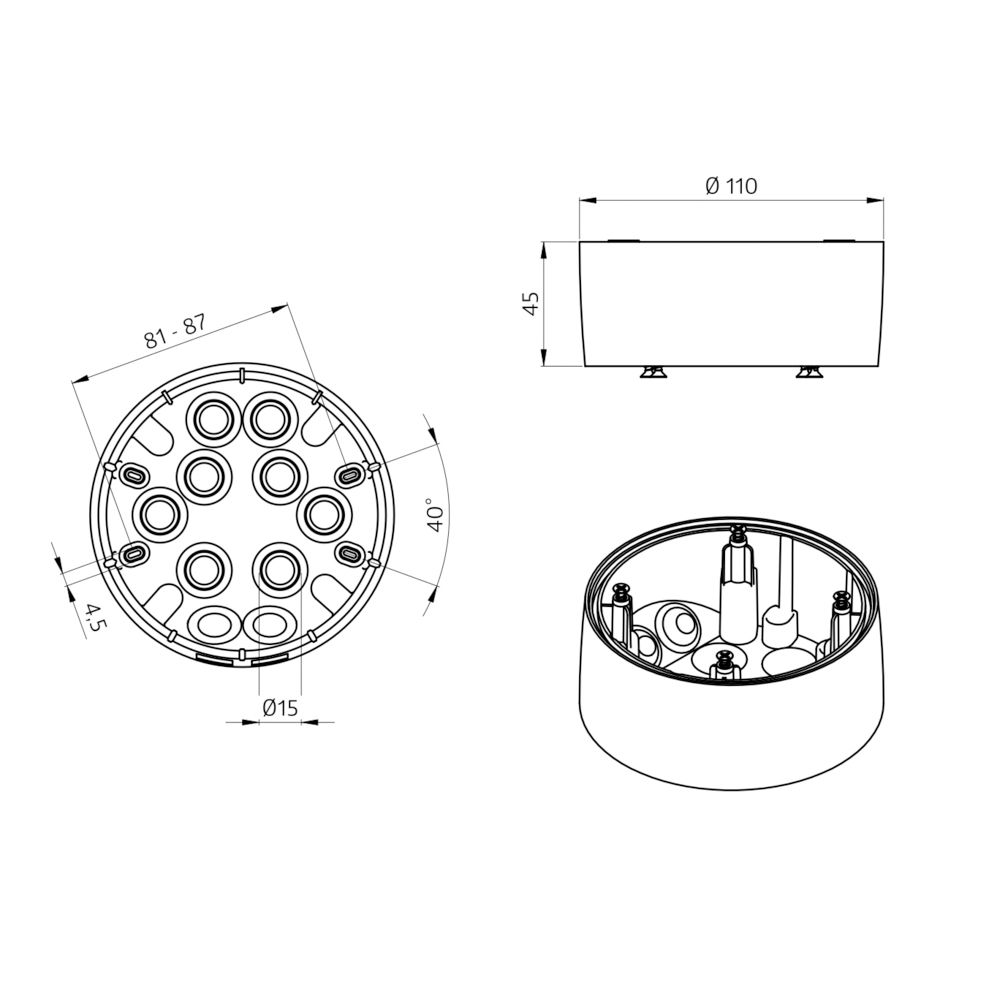 Aufputzgehäuse ws Zubehör
