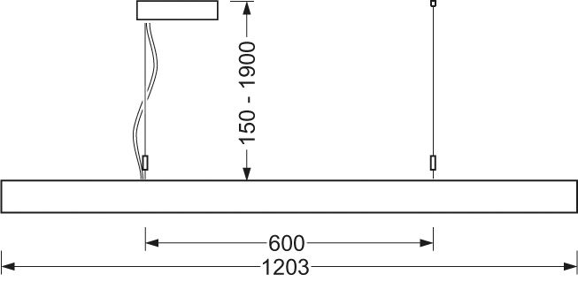 Seilabhängung si ST L1203mm B321mm H62mm