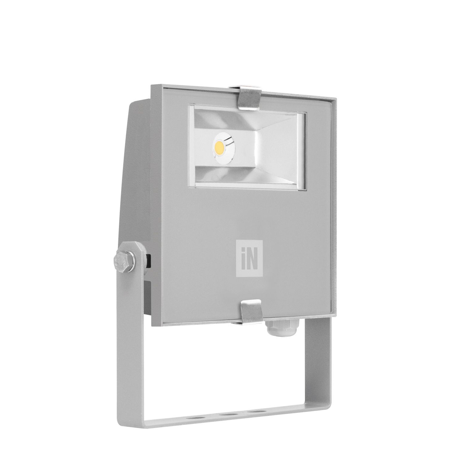 LED-Wandstrahler 28W GUELL 0 3000K 1LED 3014lm gr Alu IP66 mt RF:hochglänzend