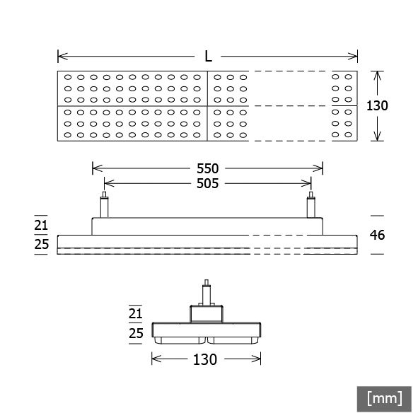 LED-Pendelleuchte 44,1W 4000K 6690lm si Konv 1LED LED nicht austauschbar asym