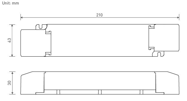 LED-Steuerung 0-36W 0-1500mA 23,5-24,5V IP20 Dimmung mit Push-button Kstgeh dyn