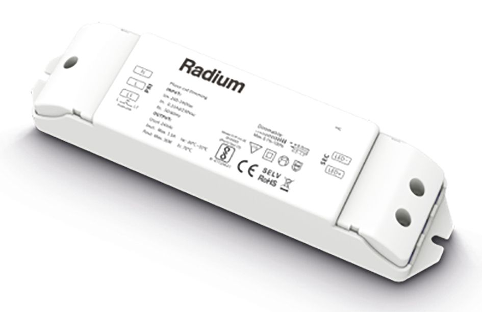 LED-Steuerung 0-36W 0-1500mA 23,5-24,5V IP20 Dimmung mit Push-button Kstgeh dyn
