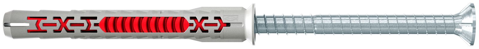 Universaldübel Ø8x80mm Kst m.Schraube Nylon 90mm m.Rand f.Gasbeton